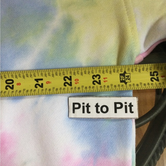 NWT Lelis Womens L multicolor tie dye crew neck top sweat shirt - Picture 5 of 7